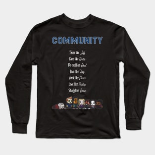 To be like Community - TV show black Long Sleeve T-Shirt